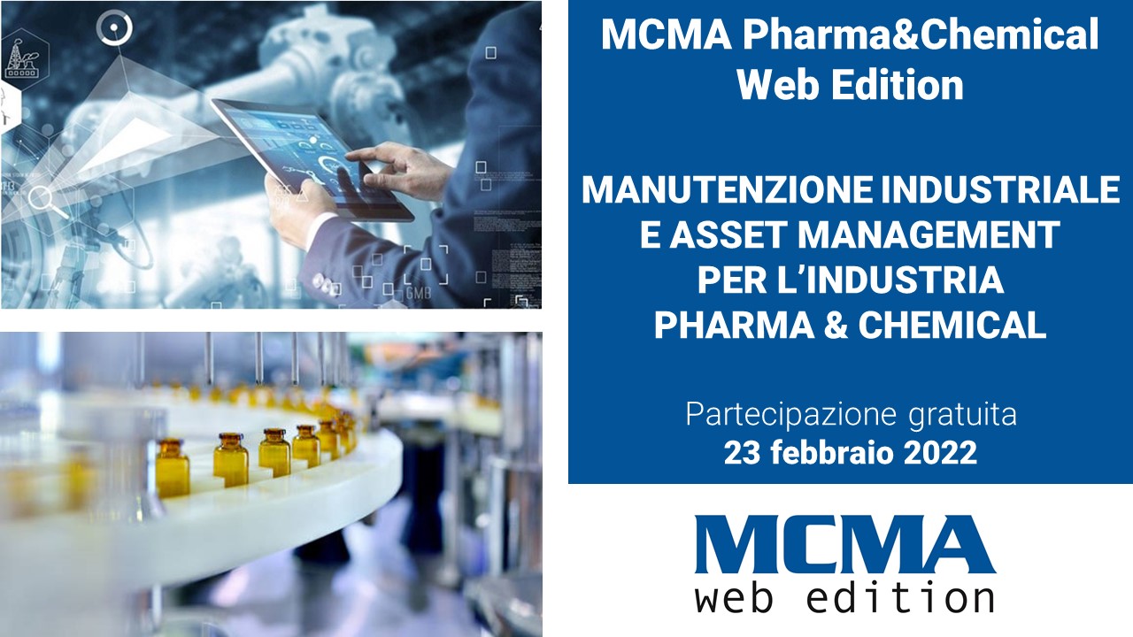 A MCMA Pharma & Chemical Web Edition la prima survey sulla Manutenzione 4.0 nell’industria farmaceutica
