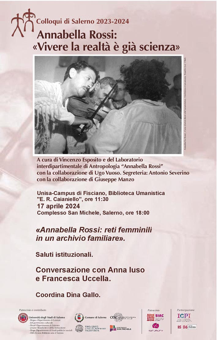 Ai Colloqui di Salerno «Annabella Rossi: reti femminili in un archivio familiare»