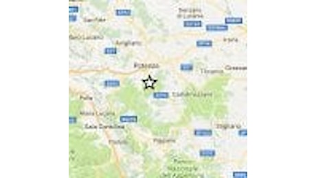 La terra trema in provincia di Potenza: magnitudo 3,8