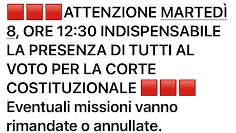 Meloni prova a eleggere un suo giudice della Consulta. E convoca i parlamentari di FdI: Martedì nessuno assente al voto