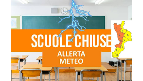 Maltempo e allerta arancione: da Rende a Castrolibero, scuole chiuse in diversi comuni del Cosentino