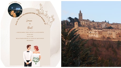 Bert e Laura, belgi, si sposano in Italia e invitano tutto il paese al matrimonio: residenti in festa. Il sindaco: «Vengo anch'io»