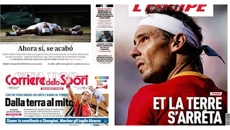 Rafael Nadal si ritira: la rassegna stampa dal mondo