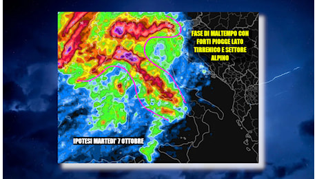 METEO AVVERSO - POSSIBILI ACUTI PRECIPITATIVI - TOSCANA, LIGURIA SETTORE ALPINO