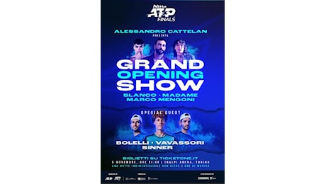 Sinner, Bolelli e Vavassori star del ‘Grand Opening Show’ delle ATP Finals