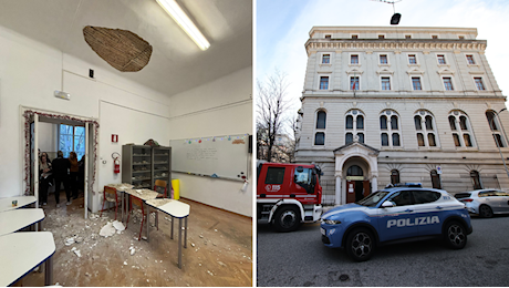 Crollo del soffitto del liceo Petrarca di Trieste: in succursale lezioni sospese fino a gennaio