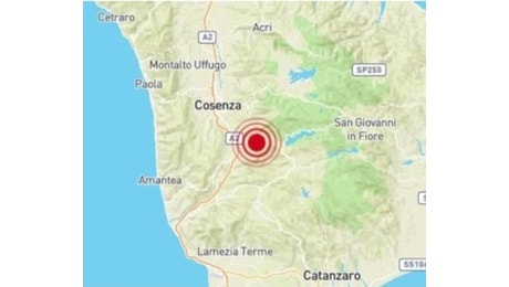 Terremoto a Cosenza, scossa di magnitudo 3.7