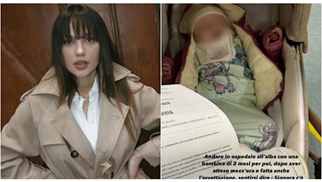 Rosalinda Cannavò in ospedale: «Qui all'alba con mia figlia di 2 mesi, mi hanno rimandato a casa perché c'è lo sciopero dei medici»