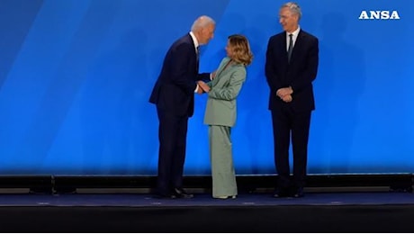 Washington, Joe Biden e Giorgia Meloni al vertice per i 75 anni della Nato