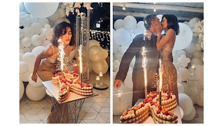 Rocìo Munoz Morales festeggia 36 anni, il bacio appassionato con Raoul Bova e la festa con gli amici