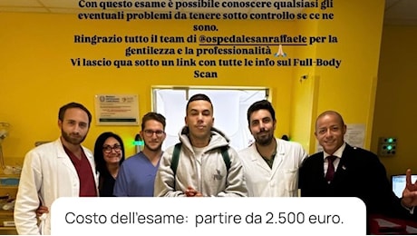 Sfera Ebbasta e il post sulla visita al San Raffaele da 2.500 euro: Poi ci sono liste d'attesa di 2 anni