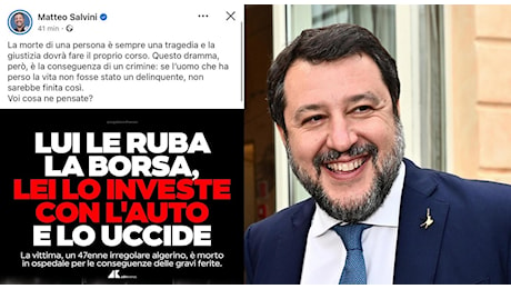 Viareggio, investe e uccide ladro con il suv. Salvini: «Se non fosse stato un delinquente non sarebbe finita così»