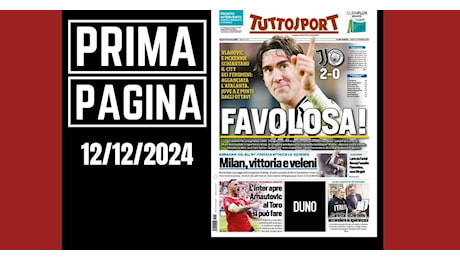 Prima pagina Tuttosport: “Milan, vittoria e veleni”