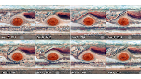 Hubble ha osservato per 90 giorni la Grande Macchia Rossa di Giove, fornendo nuove informazioni