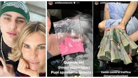 Achille Costacurta, il figlio di Martina Colombari e le foto con droga e pacchi di soldi sui social: taggata anche la madre. Indaga la polizia postale