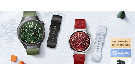 HUAWEI Watch GT5 Christmas Edition: bundle con cinturino extra e cuffie FreeBuds 5i