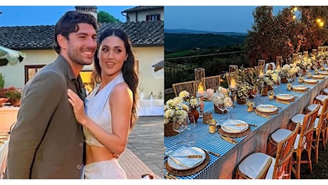 Cecilia Rodriguez e Ignazio Moser: festa pre-matrimonio country chic tra candele e tovaglie a quadroni