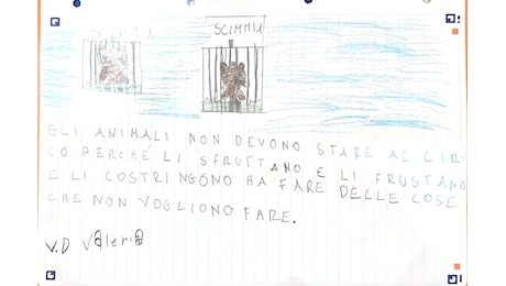 No agli animali nei circhi, li vogliamo liberi non in gabbia le letterine dei bimbi al sindaco di Napoli