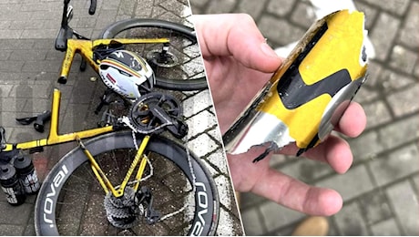 L'incidente di Evenepoel, bici spezzata in due e operato d'urgenza: come sta il campione belga