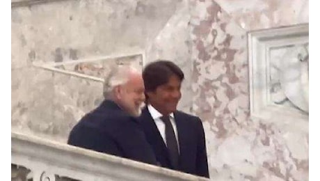 Conte è arrivato a Palazzo Reale insieme ad ADL: a breve la presentazione