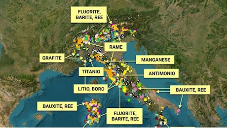 Materie prime critiche, Ispra pubblica la mappa dei giacimenti italiani: quali sono e dove si trovano