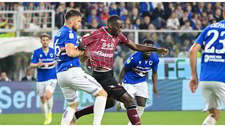 Sampdoria-Salernitana 1-0, granata giù e la Serie C si avvicina