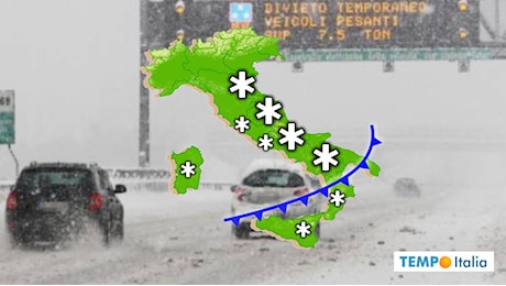 Meteo: tra il 12 e il 14 Gennaio NEVE e GELO su 7 Regioni