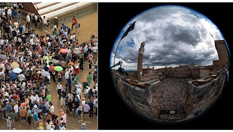 Palio di Siena rinviato per pioggia, in 15mila sgomberati da piazza del Campo: si corre domani