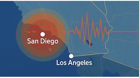 Terremoto in California, scossa vicino a San Diego di magnitudo 5.2 avvertita fino a Los Angeles