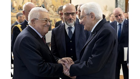 Mattarella riceve Mahmoud Abbas: Subito due Stati due popoli