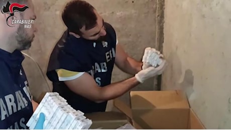 Traffico di anabolizzanti, sette arresti del Nas: le immagini del magazzino dei farmaci illegali
