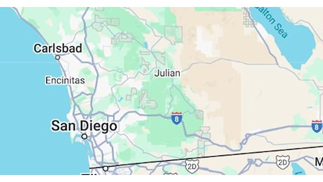 California, terremoto di magnitudo 5.2 nella zona di San Diego