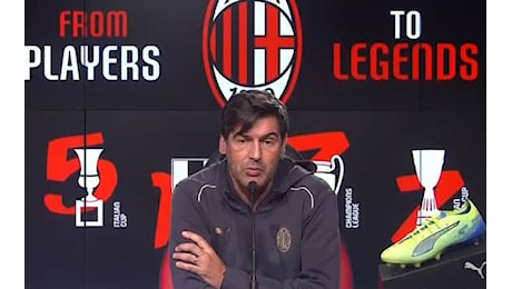 Cagliari-Milan, Fonseca: 'Dopo Madrid testa al campionato, Leao e Camarda titolari'. Video