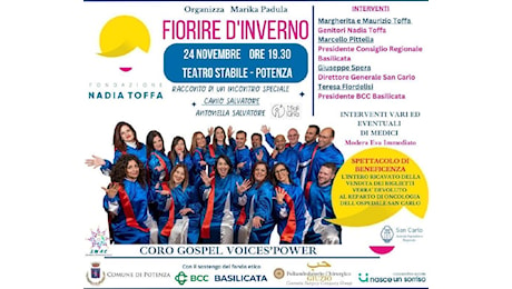 Fiorire d’inverno - incontro organizzato da Marika Padula con Fondazione Nadia Toffa - Teatro Stabile - Potenza