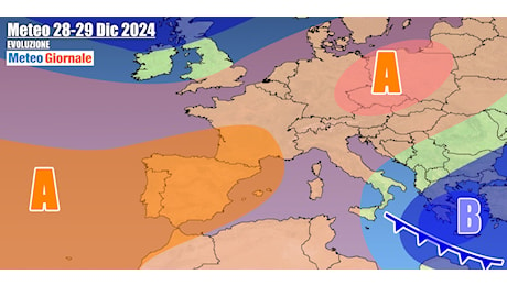 Meteo Italia: freddo e neve agli sgoccioli, fine anno con l’Anticiclone