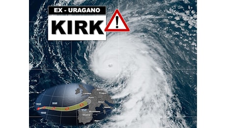 Meteo: l'Ex Uragano Kirk all'impatto con l'Europa, tra poco effetti anche in Italia