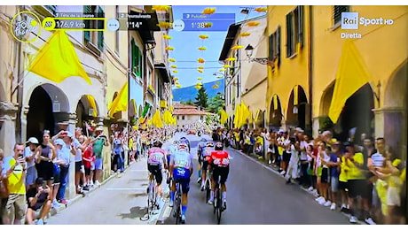 Dicomano si tinge di giallo per il passaggio del Tour de France