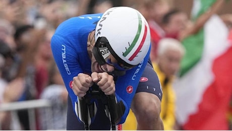 Come Ganna ha sfiorato la rimonta su Evenepoel nella cronometro dei Mondiali di ciclismo