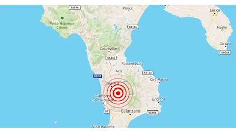 Terremoto a Cosenza, scossa di magnitudo 4.2 nella notte, epicentro a Mangone, nessun danno a persone o cose