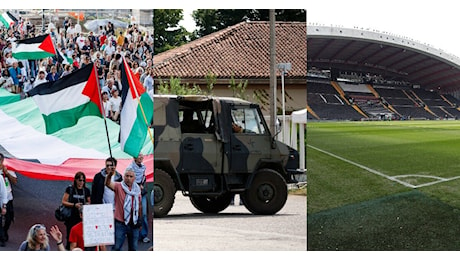 Oggi Italia-Israele di Nations League e il corteo pro Palestina: Udine blindata e divisa a metà. “Bunker” attorno all’hotel dei calciatori