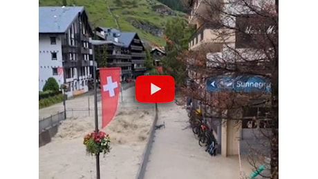 Meteo: Svizzera, alluvione a Zermatt, straripa il torrente Vispa in paese; il Video