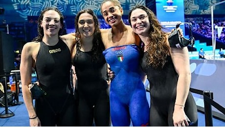 Nuoto, record italiano nella 4x200sl donne ai Mondiali in corta