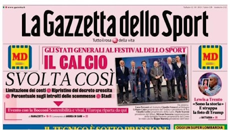 L'apertura de La Gazzetta dello Sport : L'Inter con Inzaghi