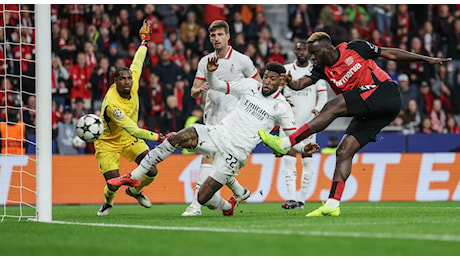 Il Bayer Leverkusen batte 1-0 il Milan, decisivo Boniface: rossoneri fermi a zero punti