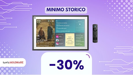 Risparmia il 30% sul più grande Echo Show. Ideale anche per film