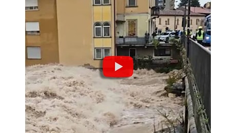 Meteo: Maltempo in Lombardia, il fiume Serio preoccupa a Seriate, il Video