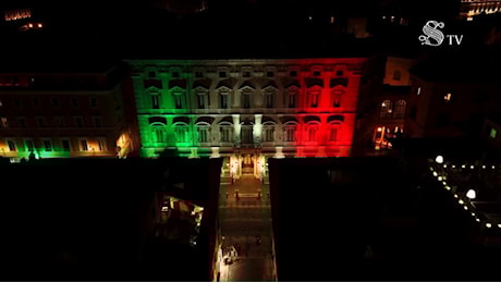 Il Senato illuminato con il Tricolore per la Giornata del Made in Italy