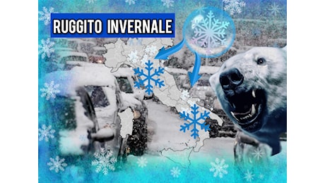 Meteo: acuto ruggito invernale, un ciclone colpirà l'Italia. Neve copiosa nel weekend con accumuli fino a 30 cm su alcune città. Mappe e dettagli