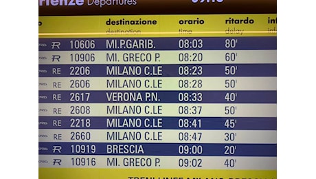 Guasto tra Treviglio e Melzo, caos treni: ritardi e cancellazioni sulla linea per Milano