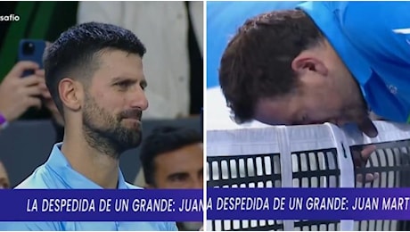 Il bacio alla fascia e le lacrime di Nole: rivivi l'addio al tennis di Del Potro